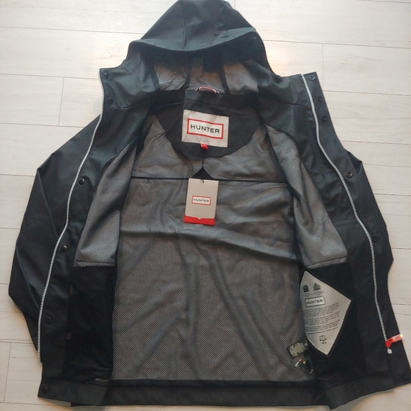 HUNTER NEW Men's Original Rain Jacket Hunter Black - Picture 7 of 12